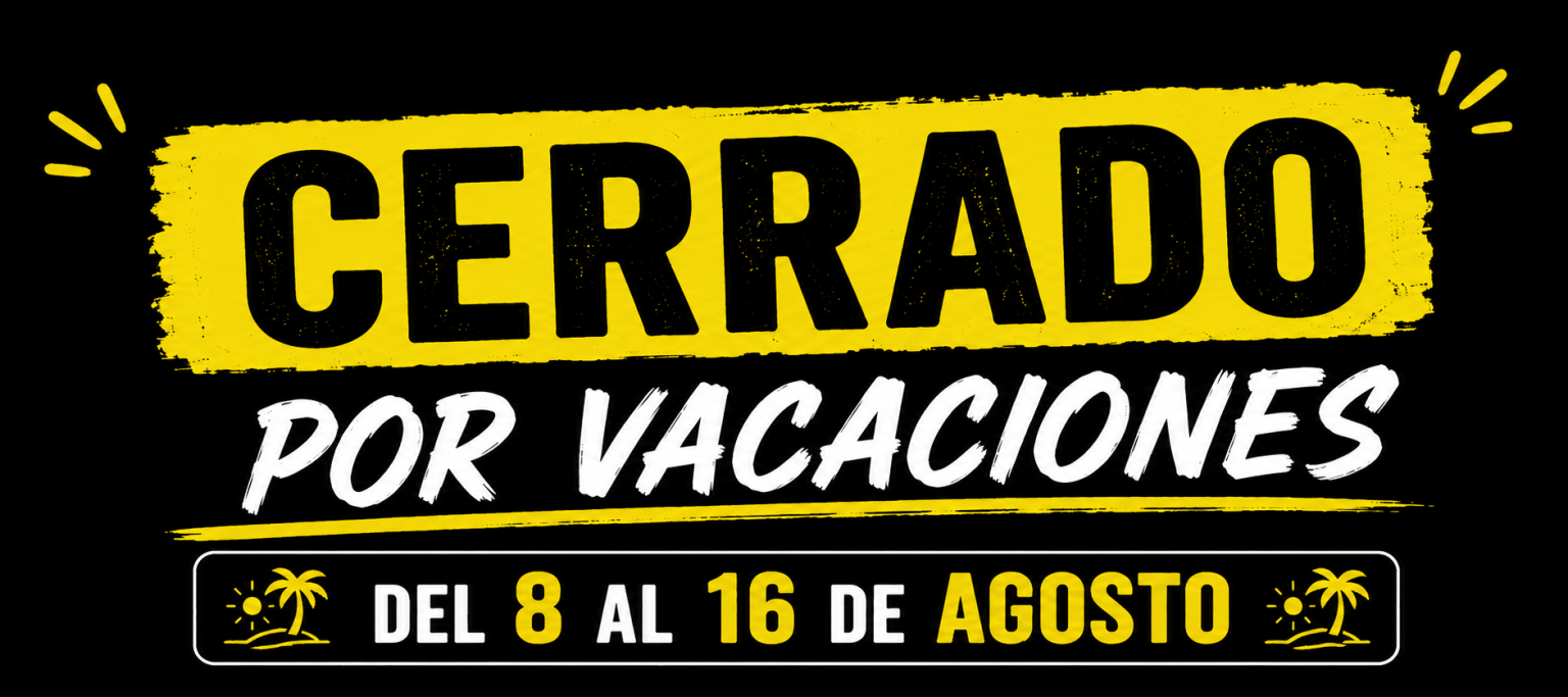Cerrado por vacaciones 8al16 2026