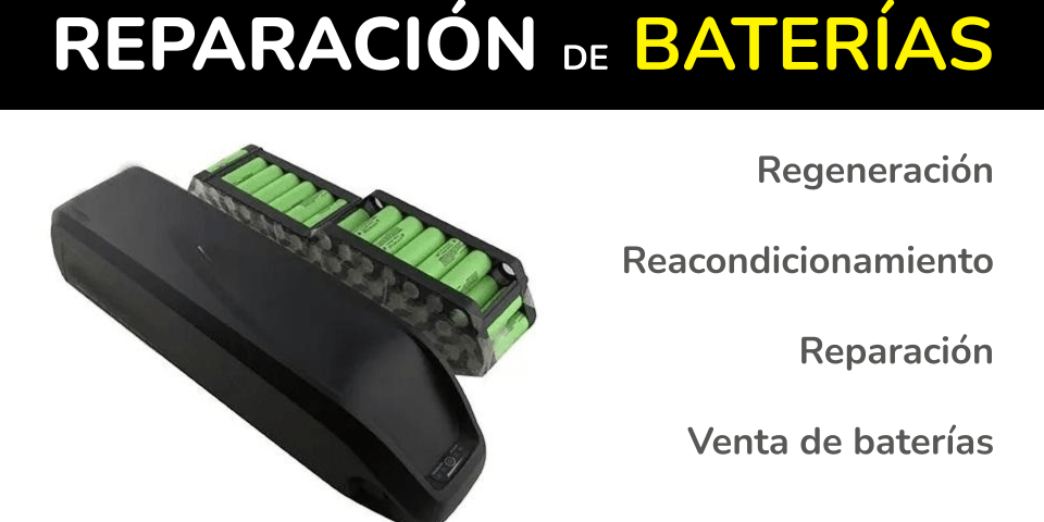 reparación de baterías bicicletas en Madrid