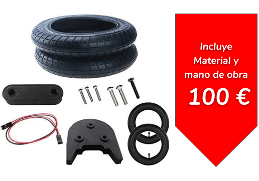 taller reparacion patinetes conversion xiaomi 10 pulgadas